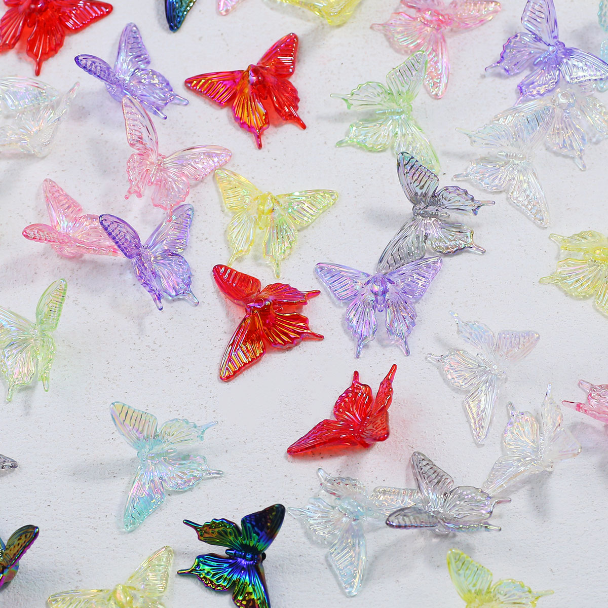 Butterfly Pendant Necklace - 38*34mm borboleta acrílica uv cor mista
