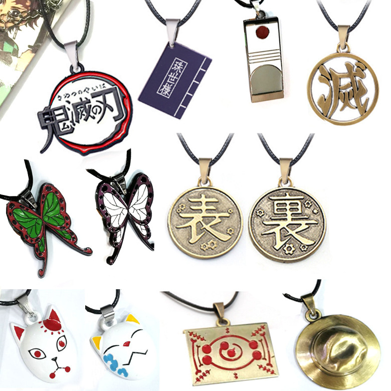Butterfly Pendant Necklace - Demônio slayer anime pingente colar kimetsu