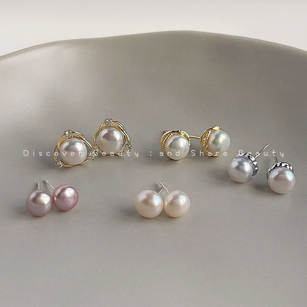 Pearl Stud Earrings - Acessórios DIY: Brincos de pérola de