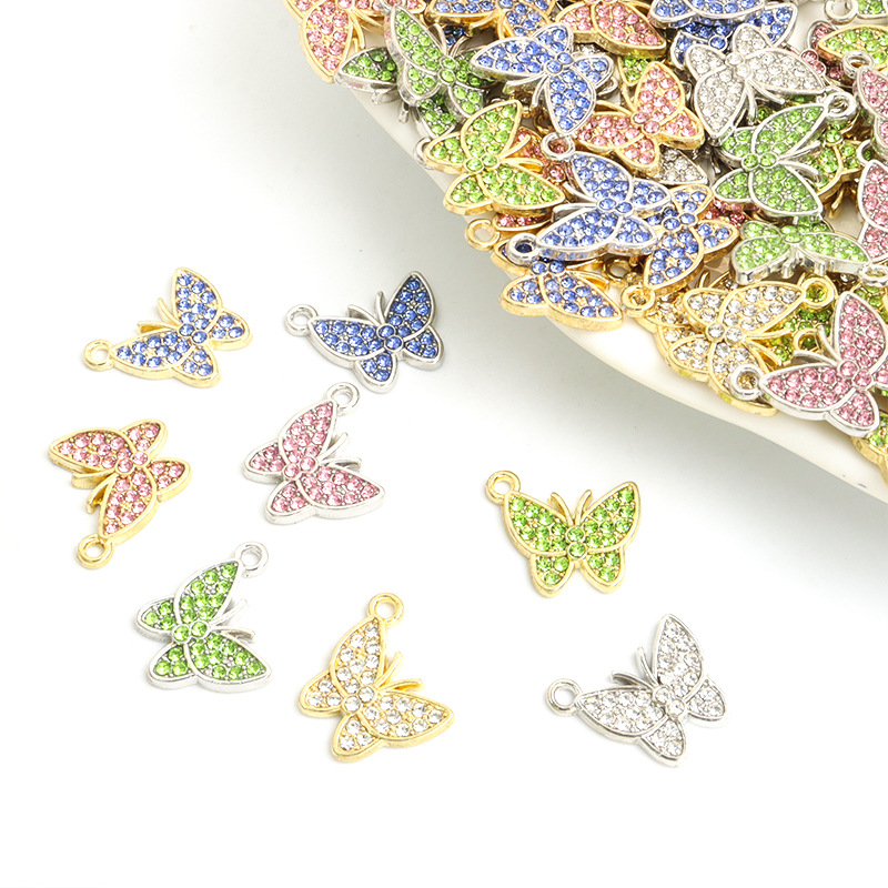 Butterfly Pendant Necklace - Pingente de borboleta com cristal, 100