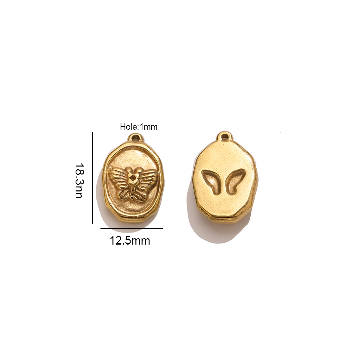 6 peças de pingentes ovais de  - Butterfly Pendant Necklace avaliação e preço