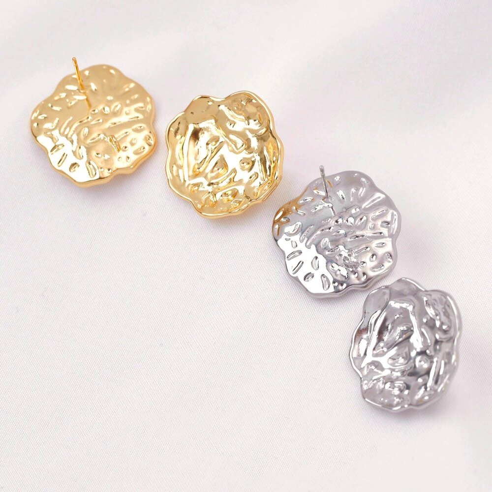 2 peças de brincos de flor pli - Pearl Stud Earrings avaliação e preço