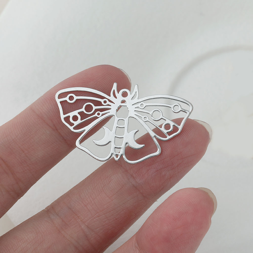 Folha banhada a ouro 14k, 6 pe - Butterfly Pendant Necklace avaliação e preço