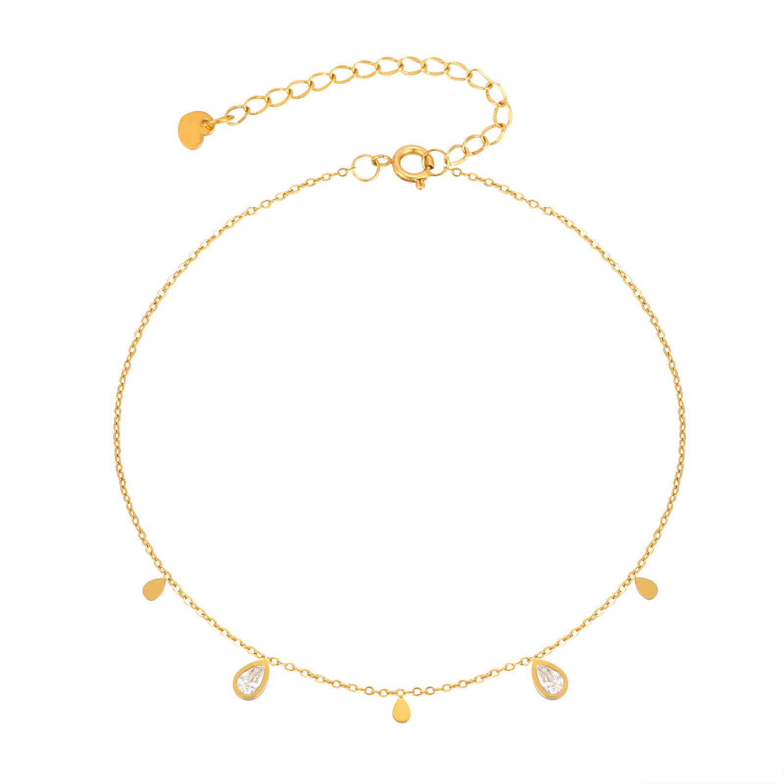 Tornozeleira delicada de zircô - Jc Jewelry & Watches Reviews avaliação e preço