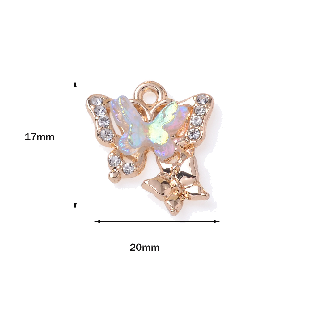 10 pçs/lote encantos animais f - Butterfly Pendant Necklace avaliação e preço
