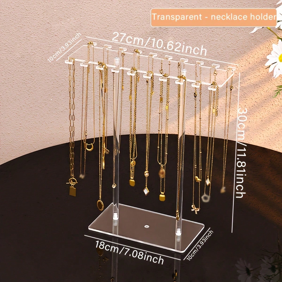 Suporte de Colares em Acrílico - Al Ain Jewelry & Watches Exhibition 2025 avaliação e preço