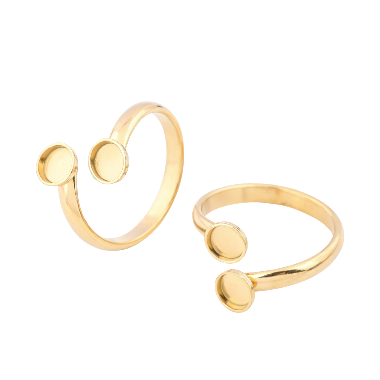 10 peças de anéis ajustáveis d - Gold Plated Ring avaliação e preço