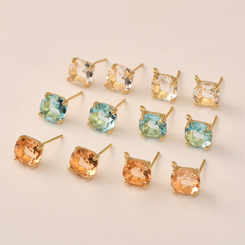 10 pares de cores facetadas br - Pearl Stud Earrings avaliação e preço