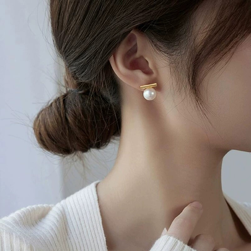Brincos de Pérola Coreanos de  - Pearl Stud Earrings avaliação e preço