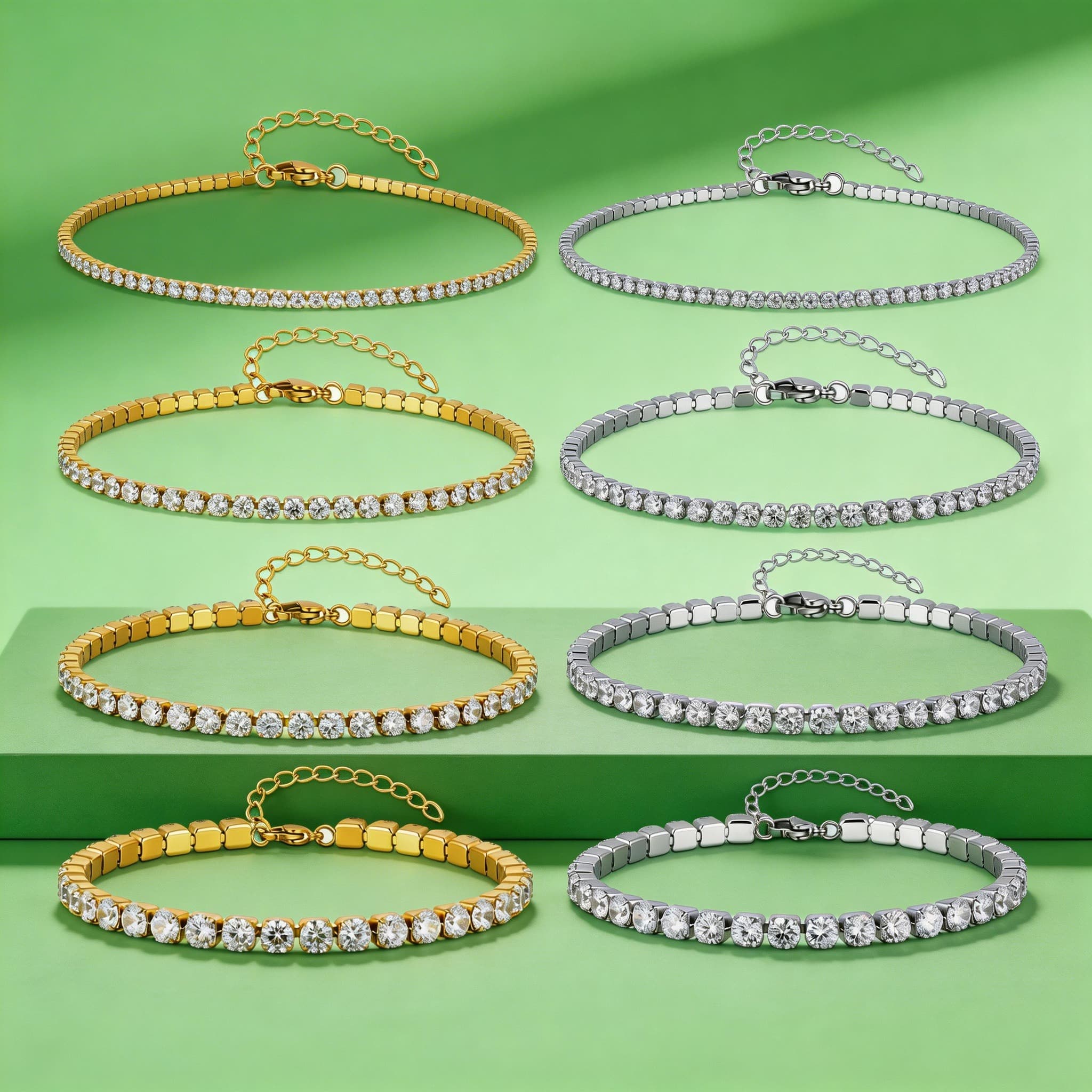 Tornozeleira de Luxo com Zircô - Jc Jewelry & Watches Reviews avaliação e preço